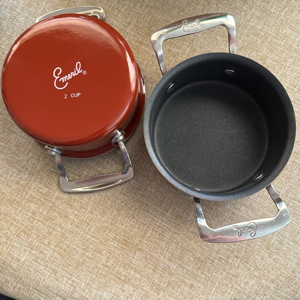 Set of two Emeril 2 cup Saucepans